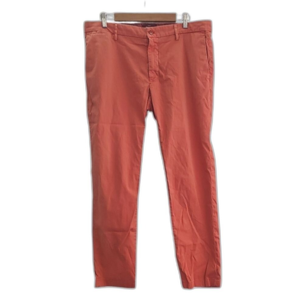 Mason’s New York Italian Made Chino Pants Men’s 38 Coral Salmon Designer Stretch